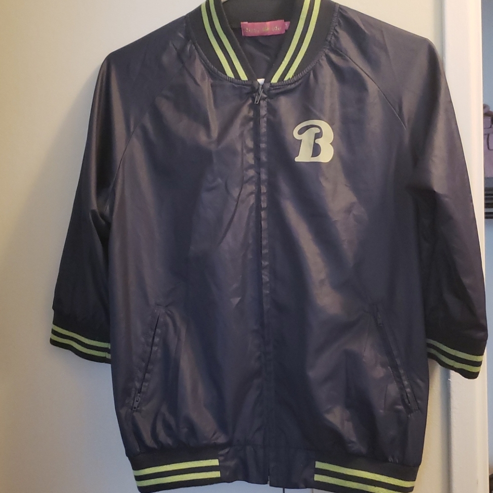 Babe blu bomber jacket gray
